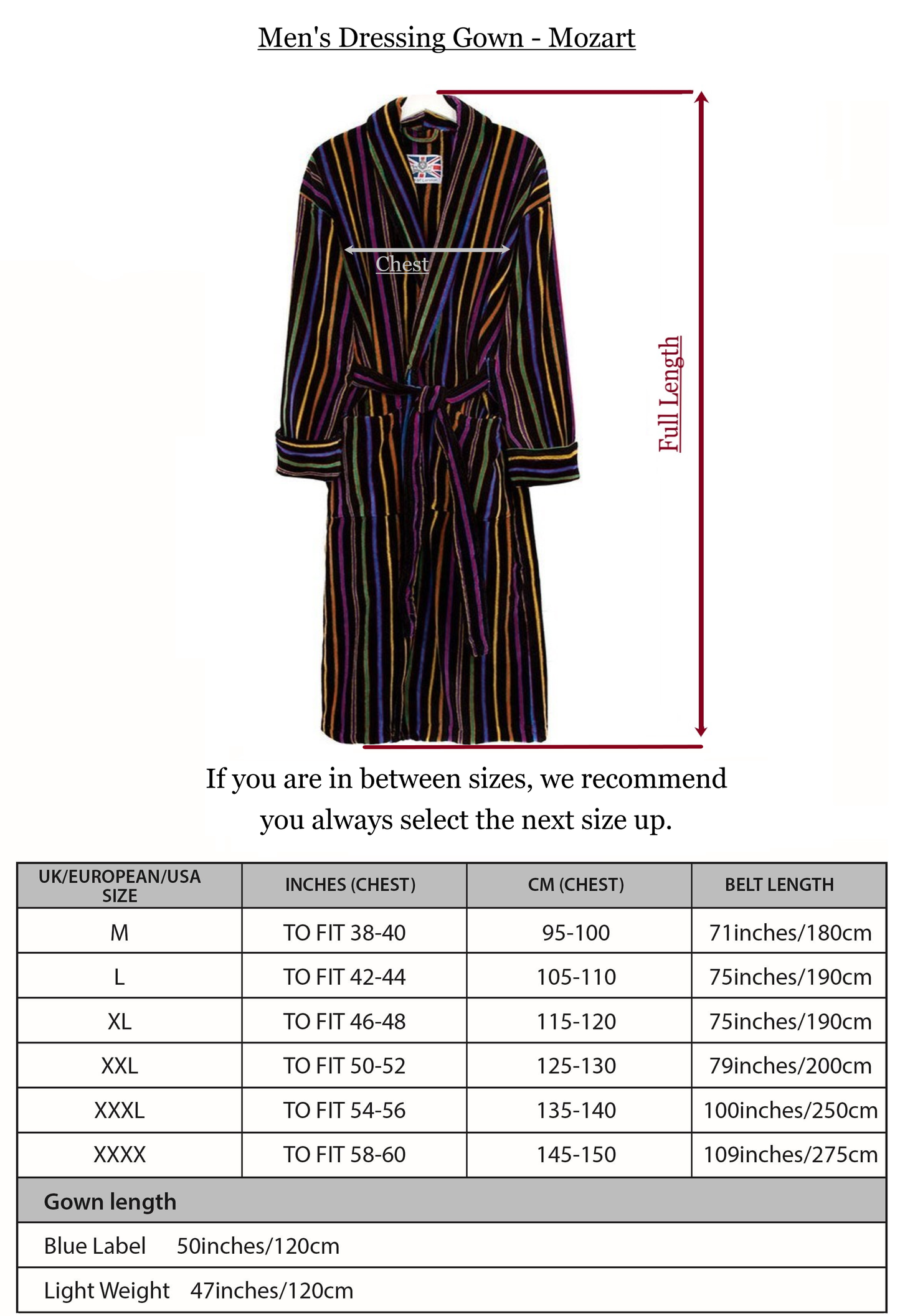 Men's robes - Mozart