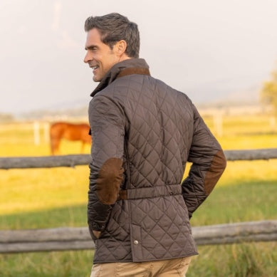 Madison Creek Adventurer Diamond Quilted Nylon Jacket in Gunmetal