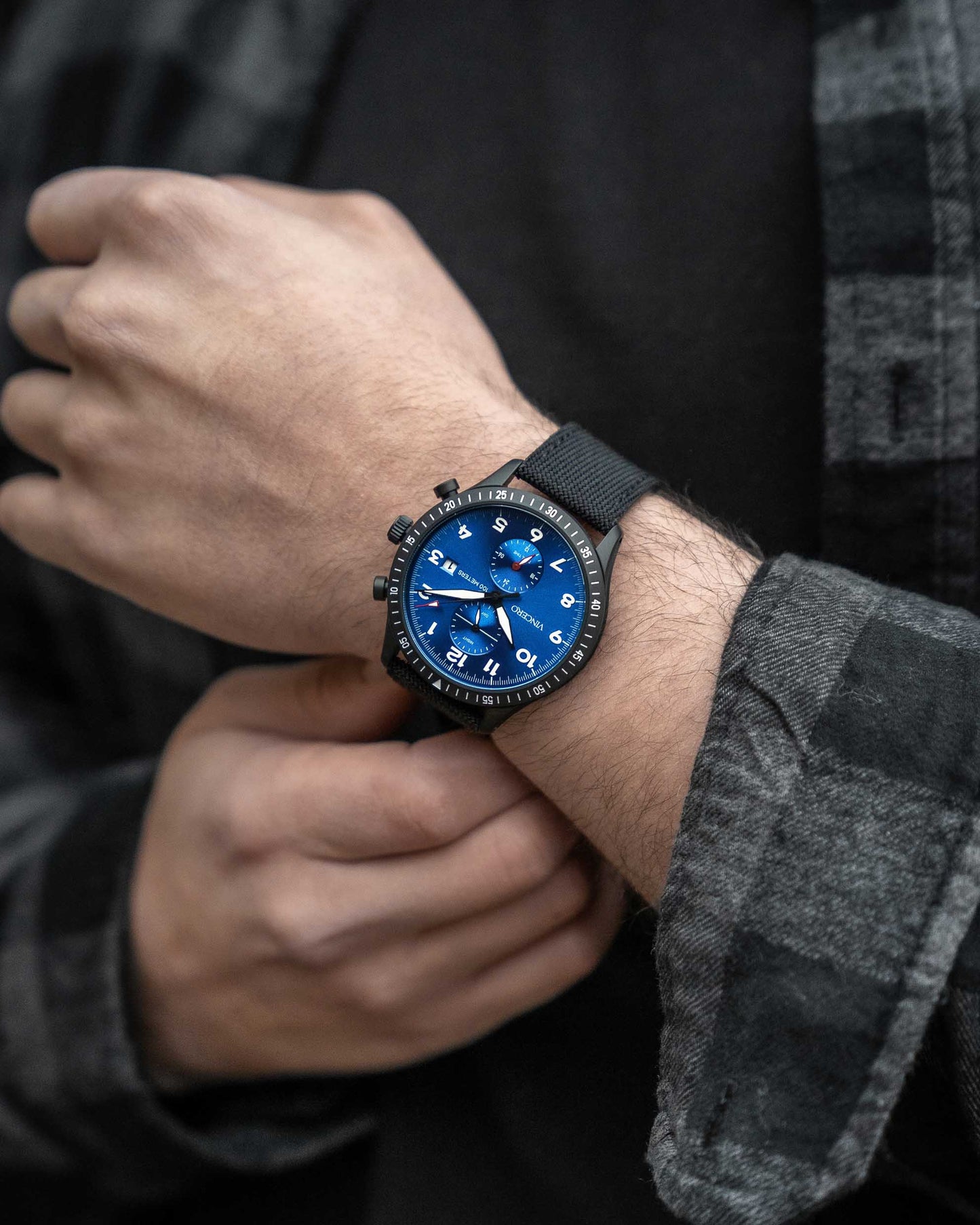 Vincero The Altitude - Matte Black/Cobalt