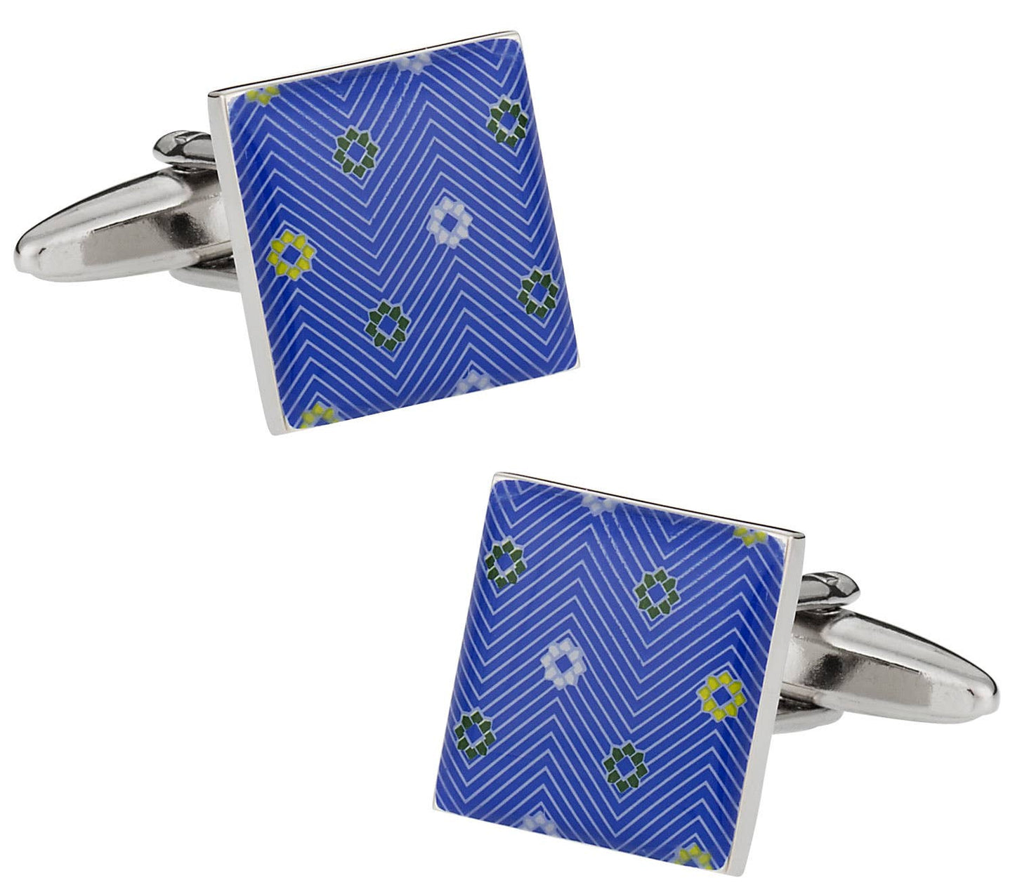 Blue Flowers Cufflinks