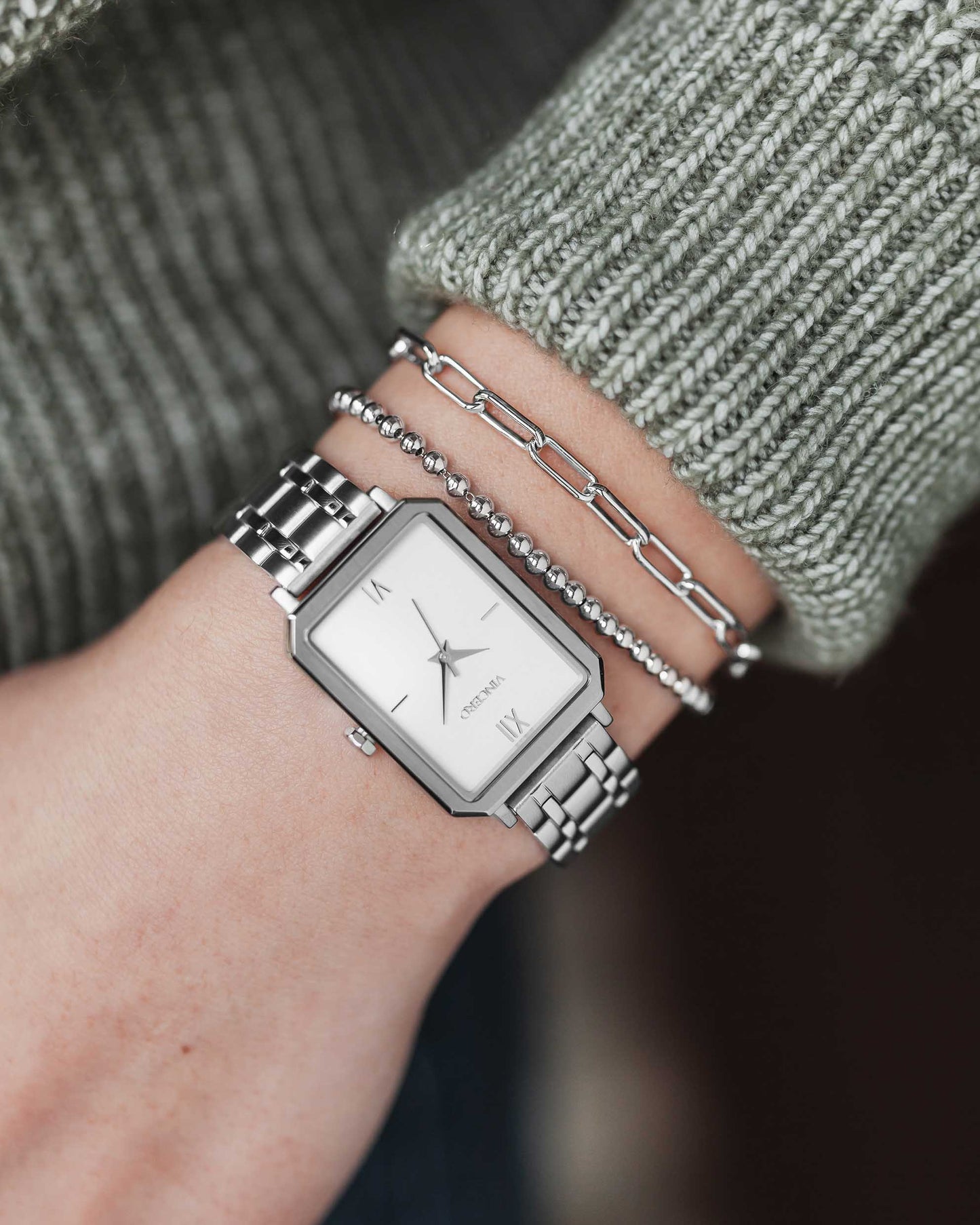 The Beaded Bracelet - Silver