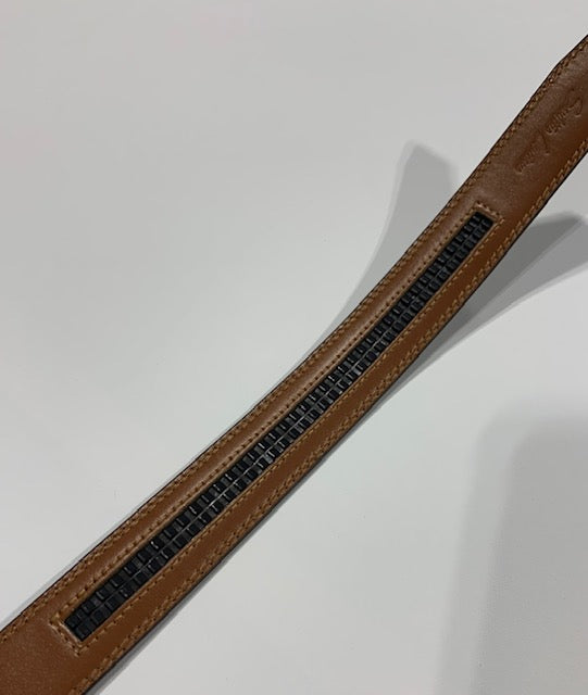 Ratchet belt cut to fit Brown
