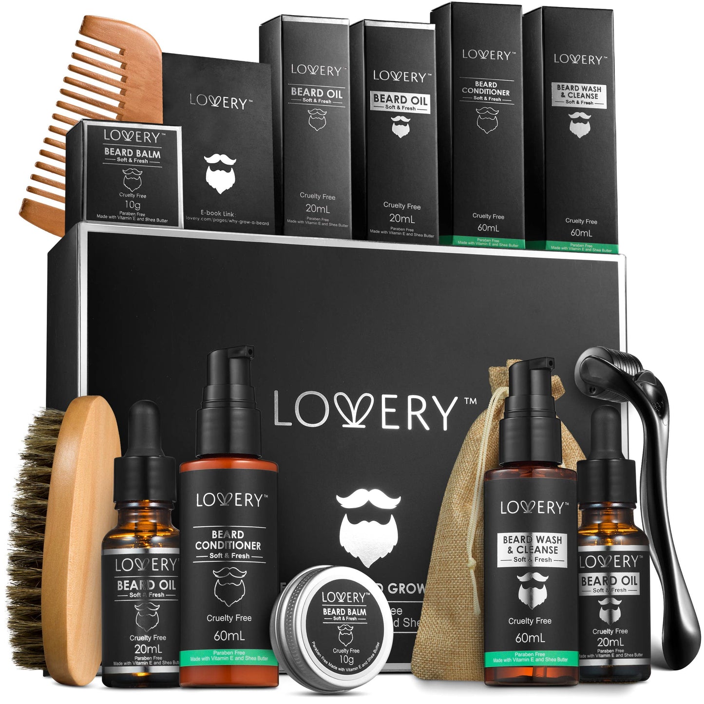 Mens Christmas Gifts, Beard Grooming & Growth Trimming Kit