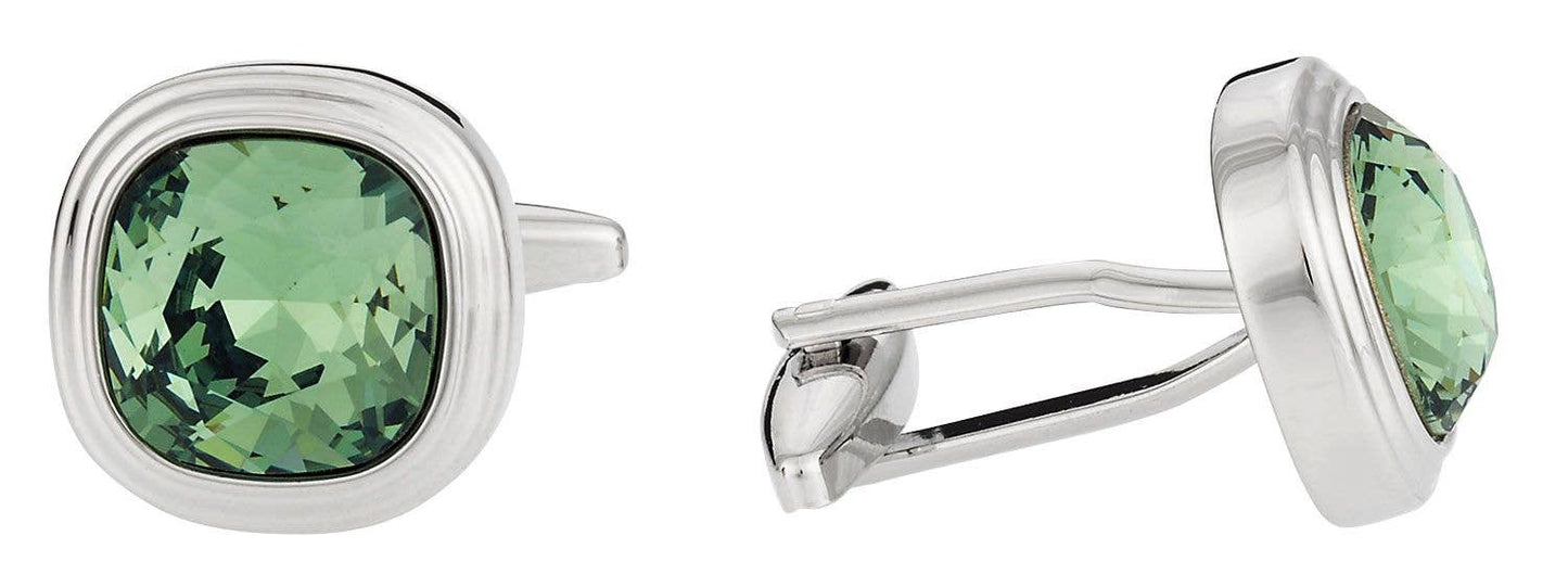 Erinite Green Crystal Cufflinks