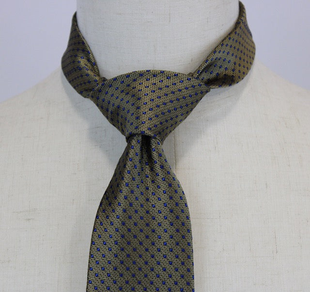 Bruno Piattelli Gold with Navy Dot Tie