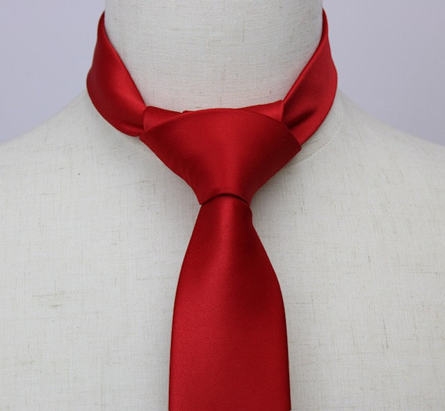 Men's 2 1/2 Inch Red Slim Tie