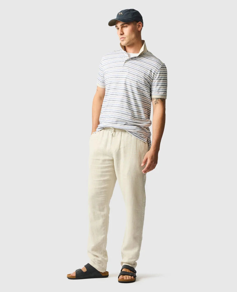 Rodd and Gunn Somes Island Sports Fit Polo Natural