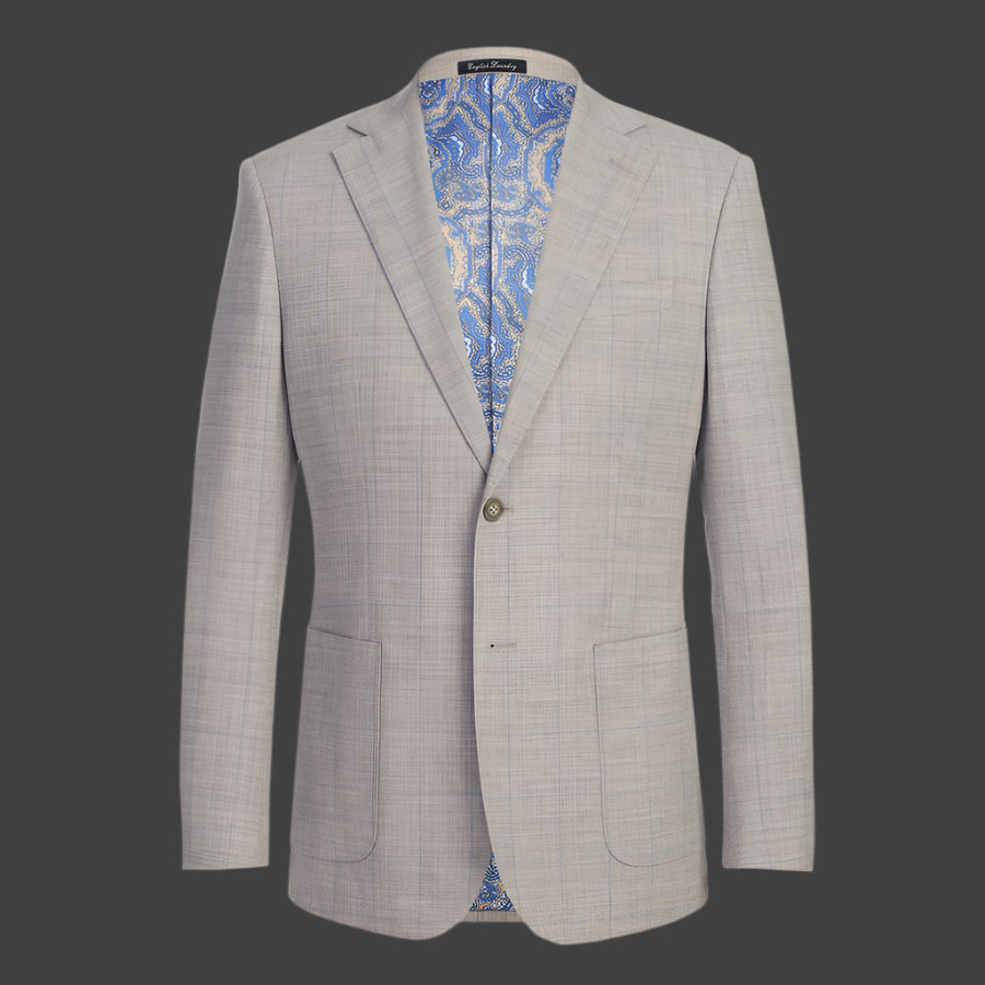 English Laundry EL22-50-601 Tan with Blue Plaid Suit