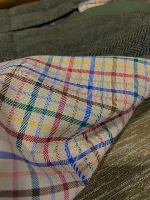 Olive Tweed Herringbone Vest by Enzo Italy on clearance