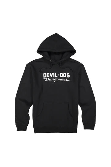 Devil Dog Logo Hoodie - Black on clearance