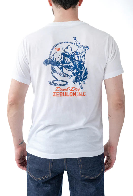 Devil Dog Graphic T-Shirt - Ropin' Cowboy on clearance