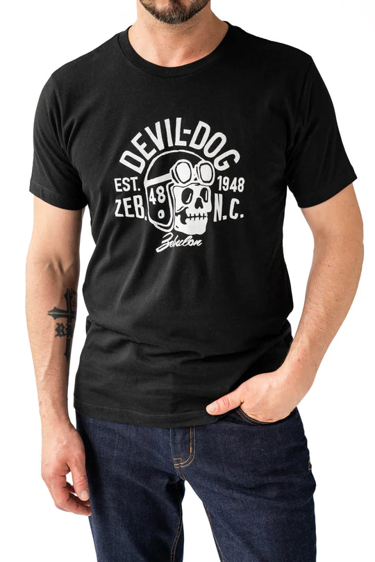 Devil Dog Graphic T-Shirt - Skull Rider on clearance