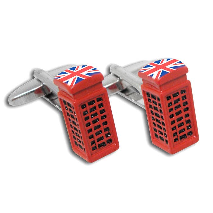 Union Jack Telephone Box Cufflinks
