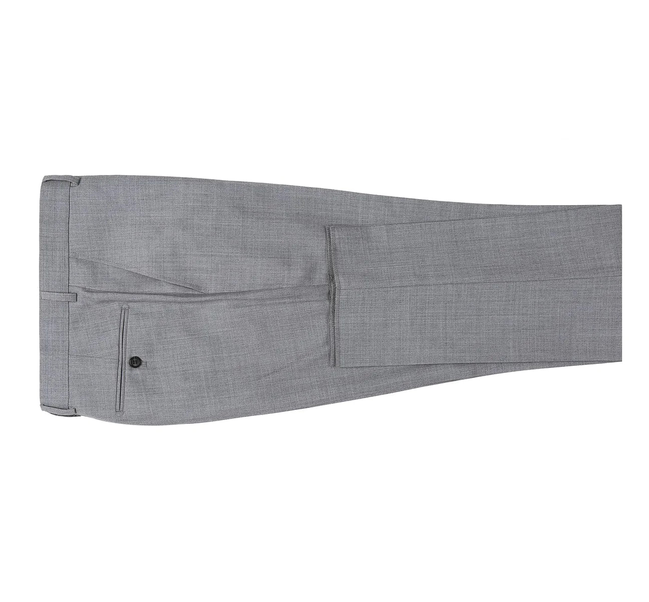 Renoir Light Grey Classic Fit Flat Front 100% Wool Suit Pant