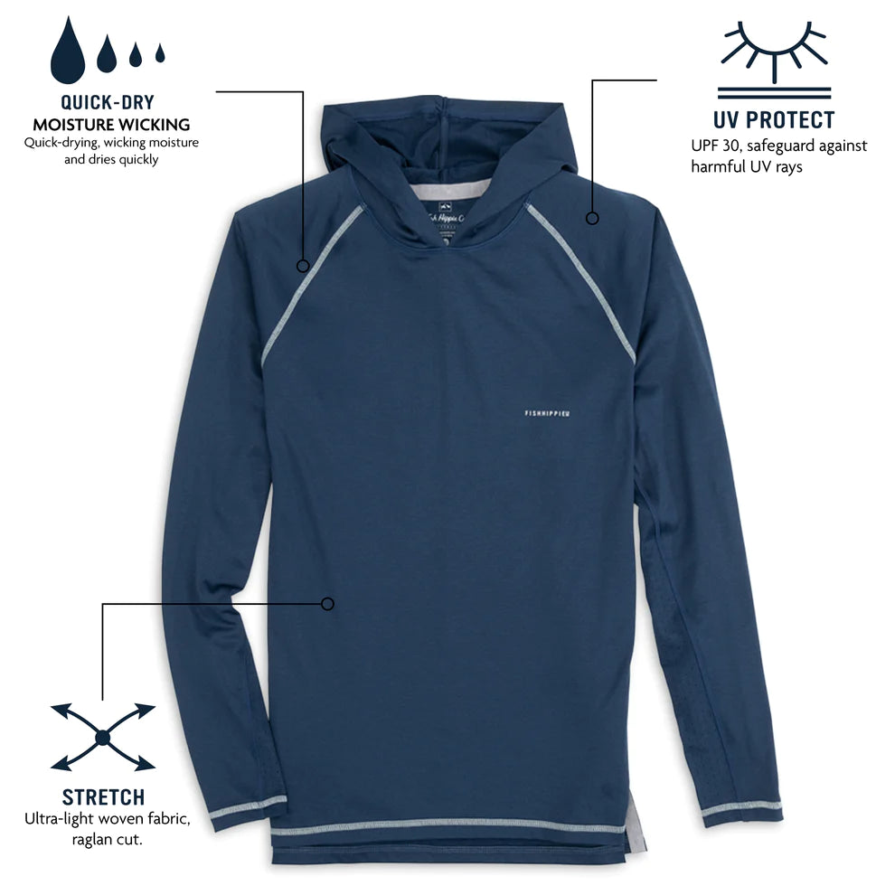 Fish Hippie Heather Streak Boden Hoodie on clearance