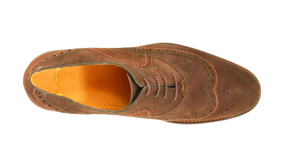 Alan Payne Juan Suede Wingtip Oxford-brown on clearance