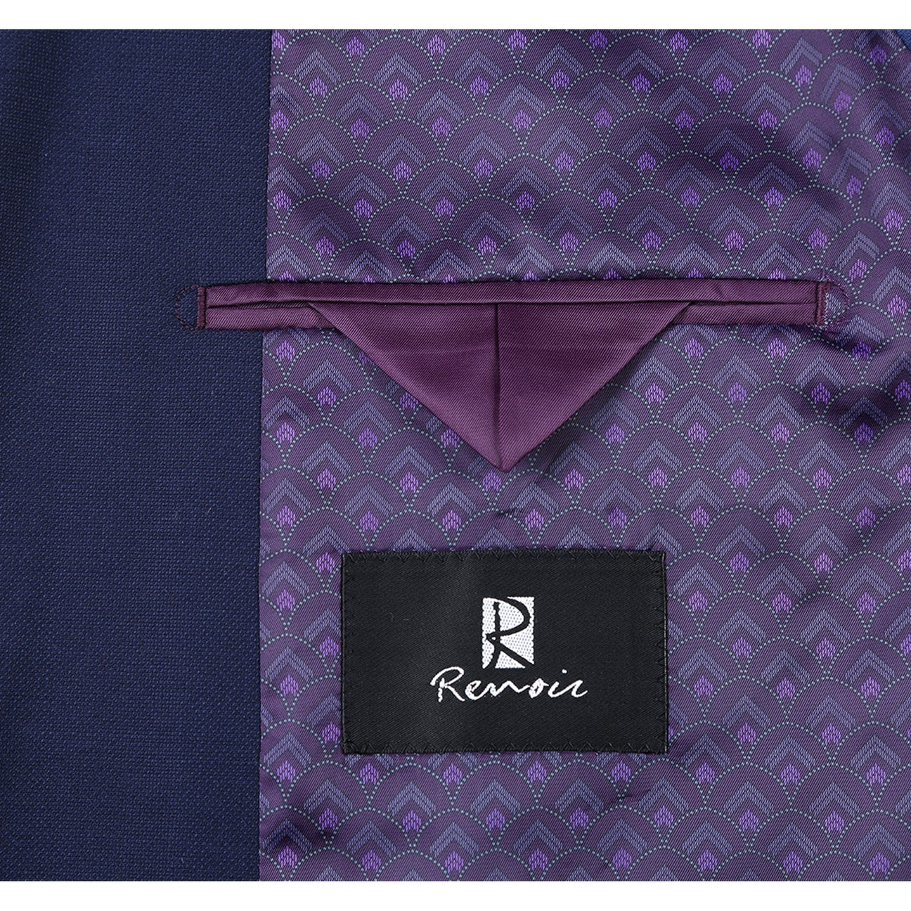 Renoir Classic Fit Notch Lapel Navy Blazer