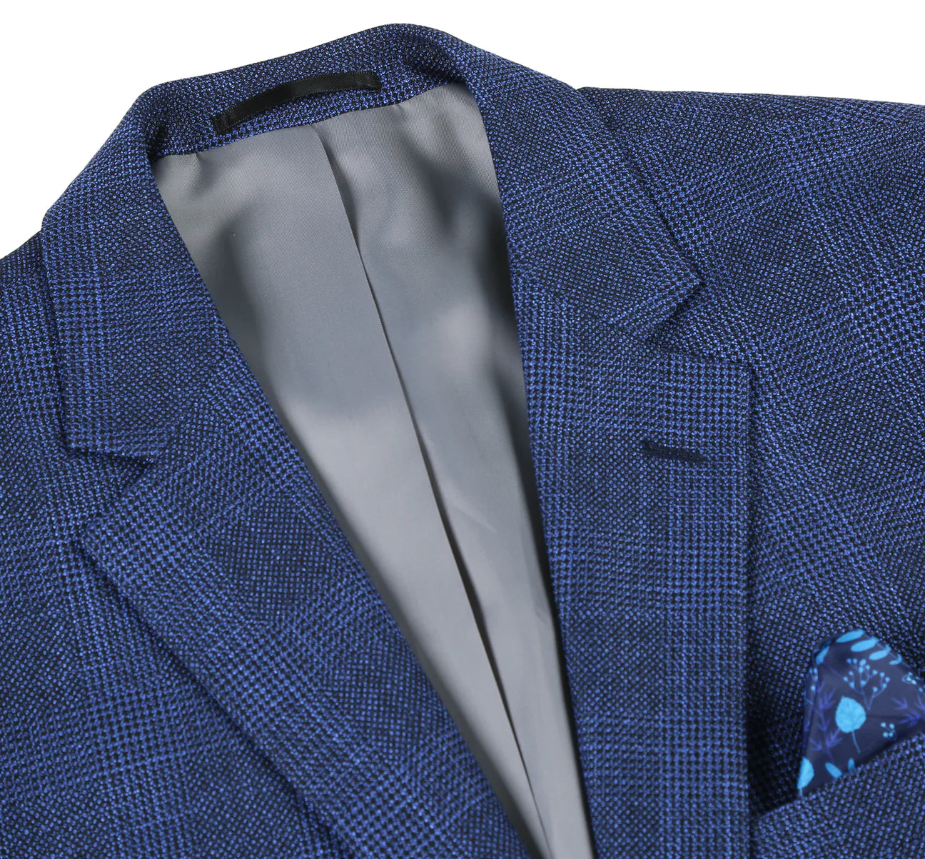 Renoir Blue Plaid Classic Fit Sport Coat