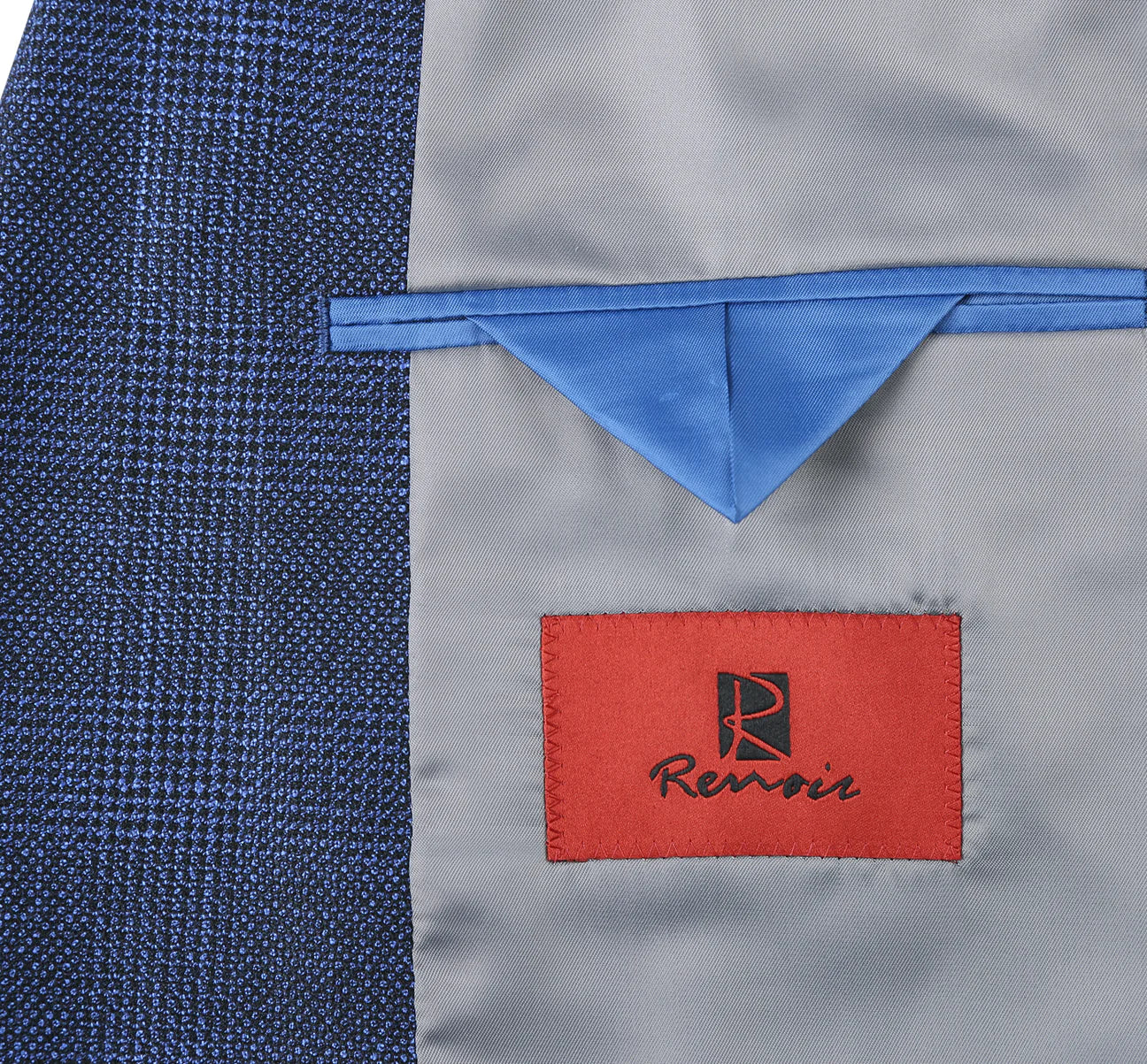 Renoir Blue Plaid Classic Fit Sport Coat