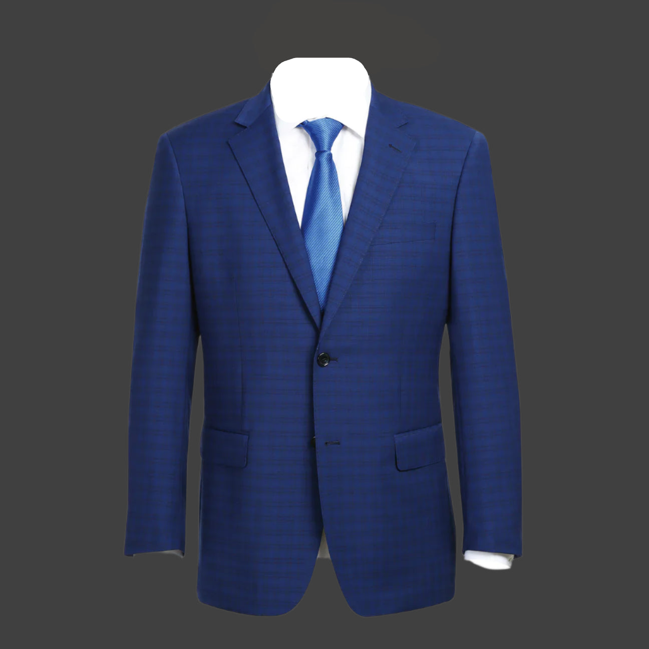 Renoir Classic Fit Blue Check Suit on clearance