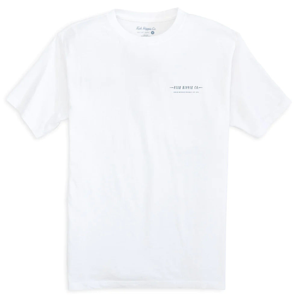 Fish Hippie Riotous White Short Sleeve Tee on clearance