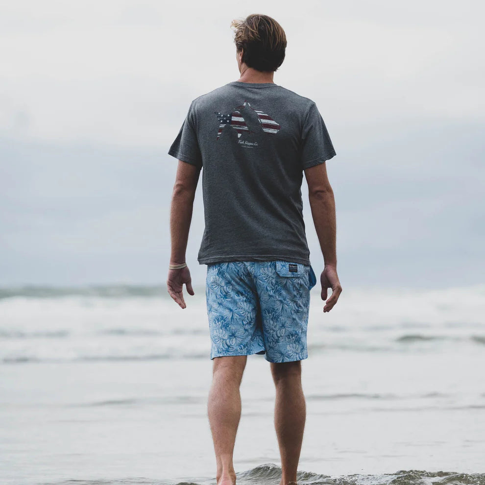Fish Hippie True Blue Short Sleeve Tee on clearance