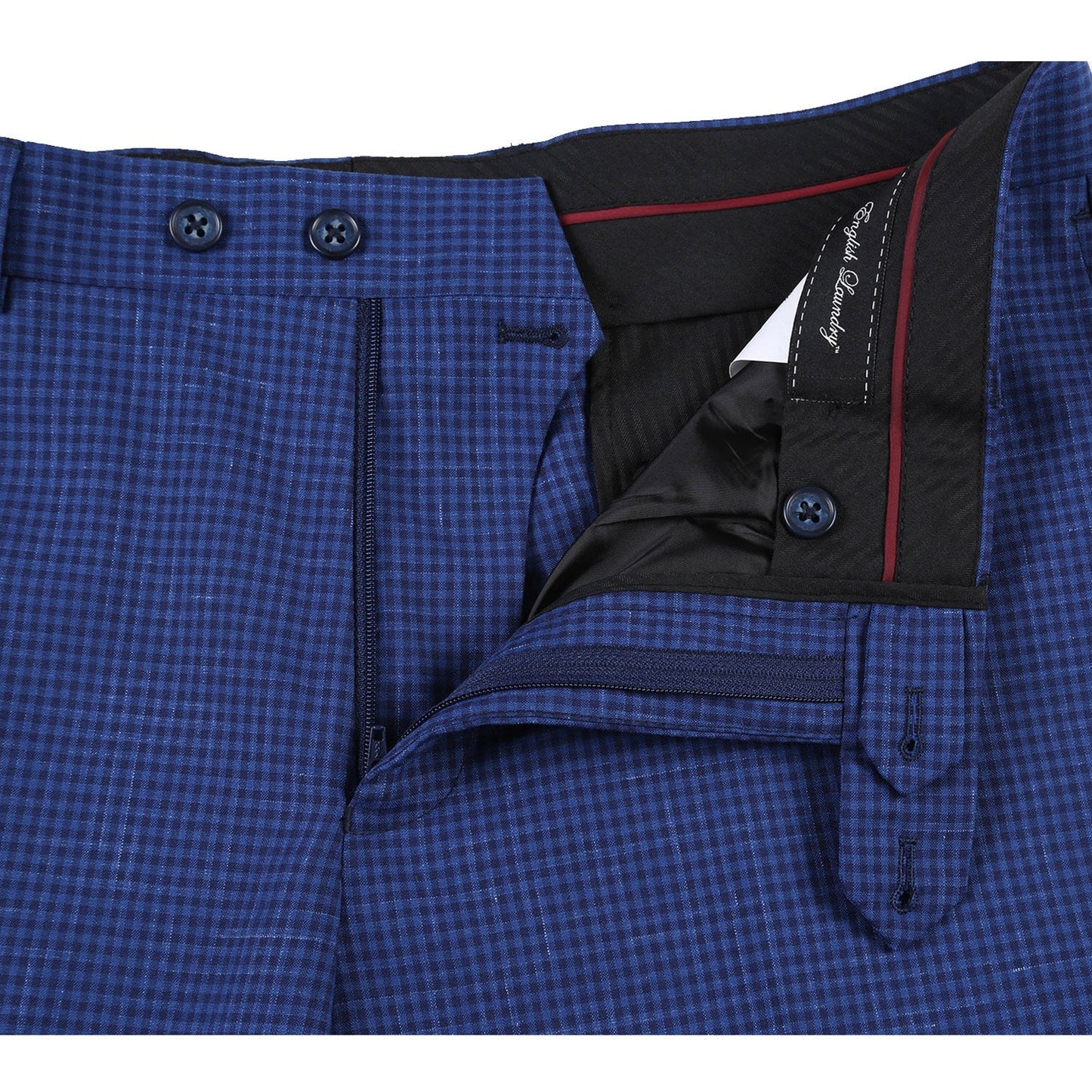 EL72-15-405 Blue Mini-Check Wool Suit