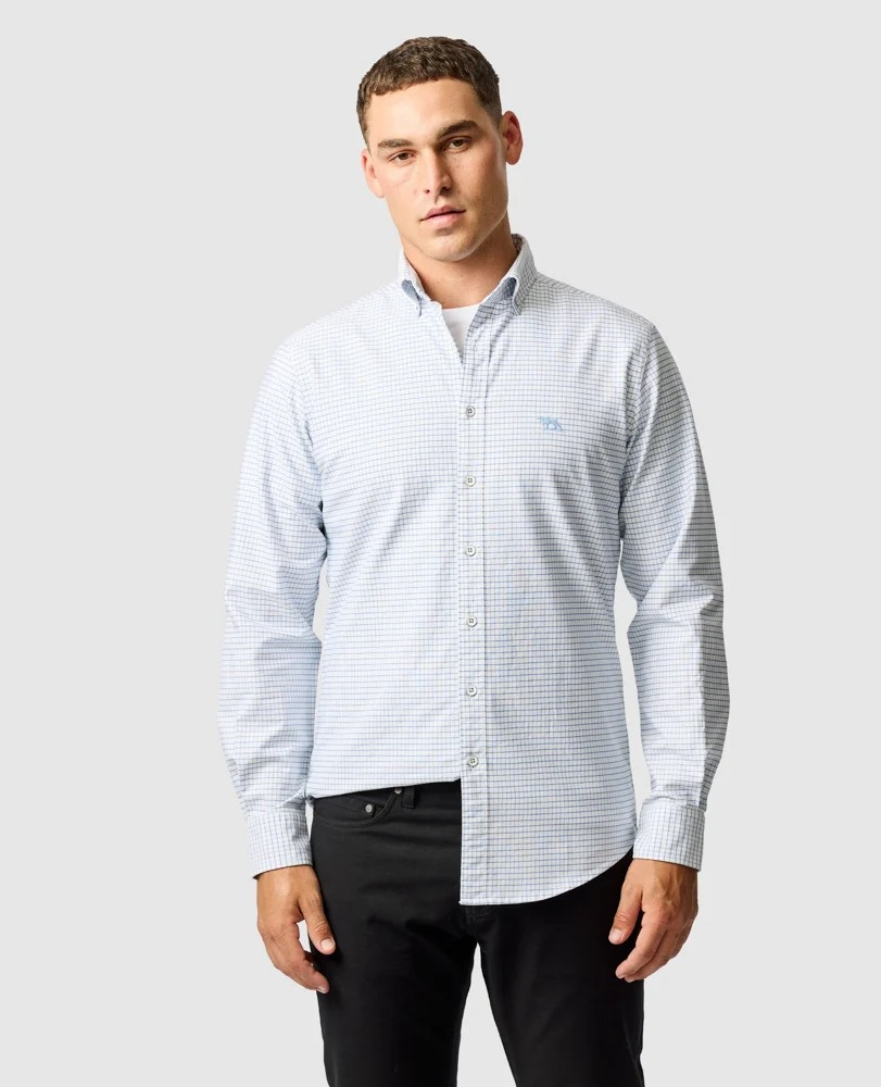 Rodd and Gunn Dusk Blue Check Oxford Button Down Shirt