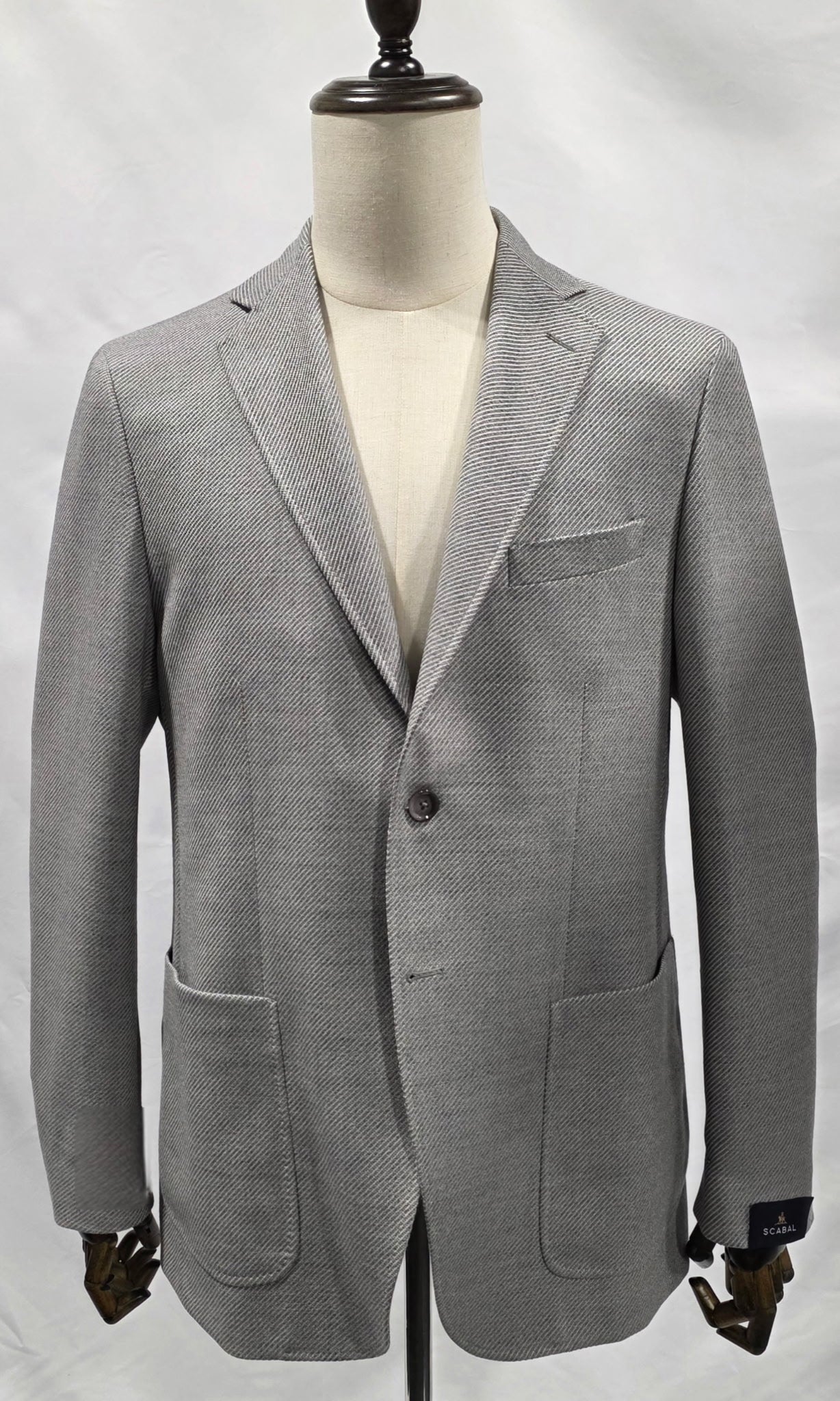 Scabal Light Grey Twill Sport Coat