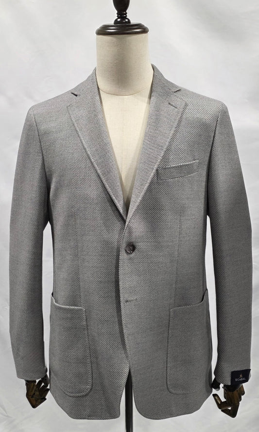 Scabal Light Grey Twill Sport Coat