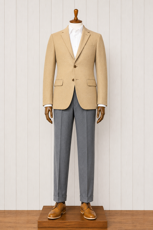 The Total Gentleman Tan Camel Hair Sport Coat on sale