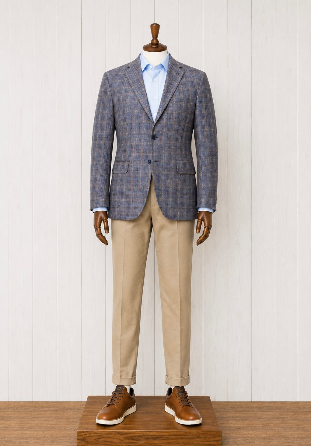 TG Signature Series Navy/Gold/Brown Modern Fit Sport Coat
