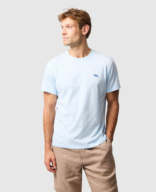 Rodd and Gunn Ice Blue Short Sleeve Slim Sports Fit T-Shirt