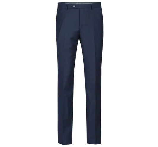 Renoir Blue Flat Front 100% Wool Suit Pant 508-19