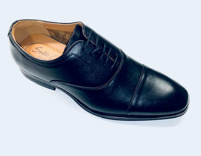 Santino Luciano Marcello Captoe Black Dress Shoe