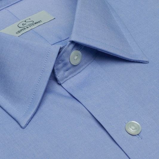 Cooper and Stewart Blue Spread Collar Shirt