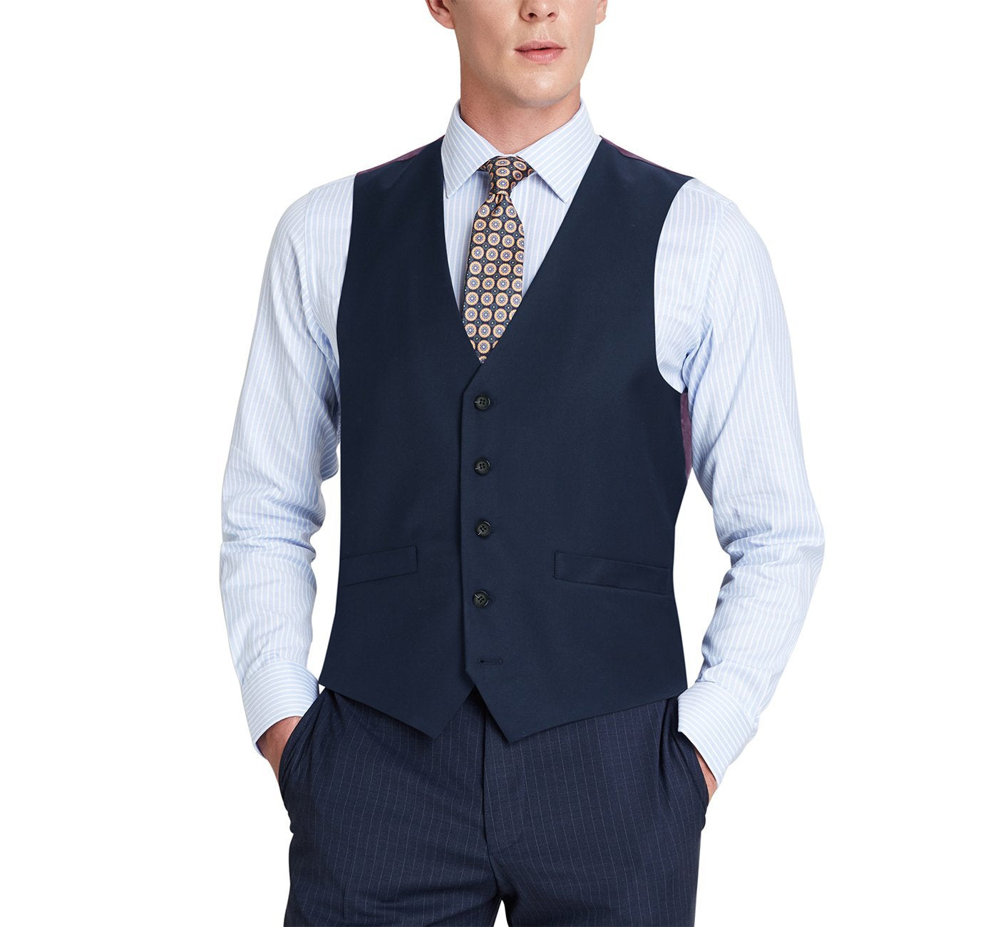 508-19 Men's Classic Fit Suit Separate Wool Vest