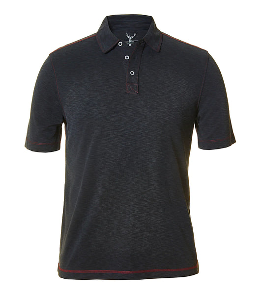 Nicoby Island Breeze Slub Polo Black