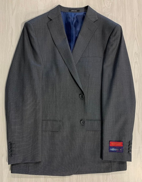 Mantoni Grey Birdseye Classic Fit Suit