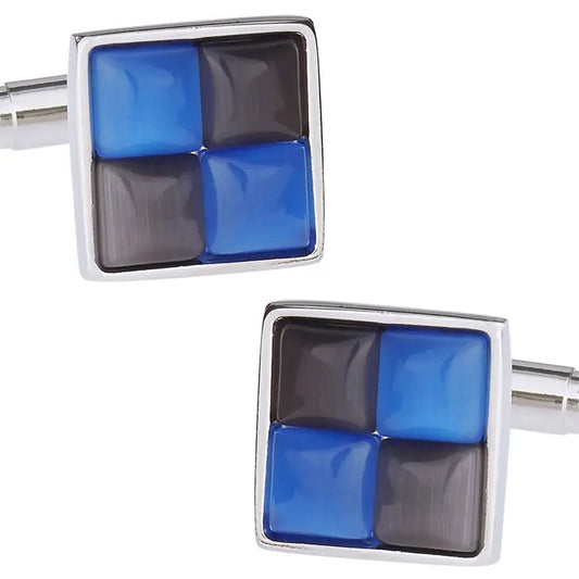 Gray & Blue Cufflinks