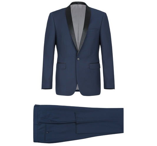 201-19 Men's Slim Fit 2-Piece Shawl Lapel Tuxedo Suit