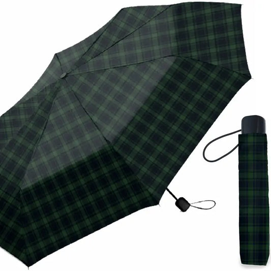 London Fog 42" Manual Open Super Mini Umbrella - Navy Tartan