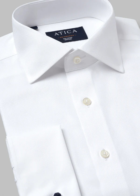 Atica Edinburgh French Cuff White Dress Shirt