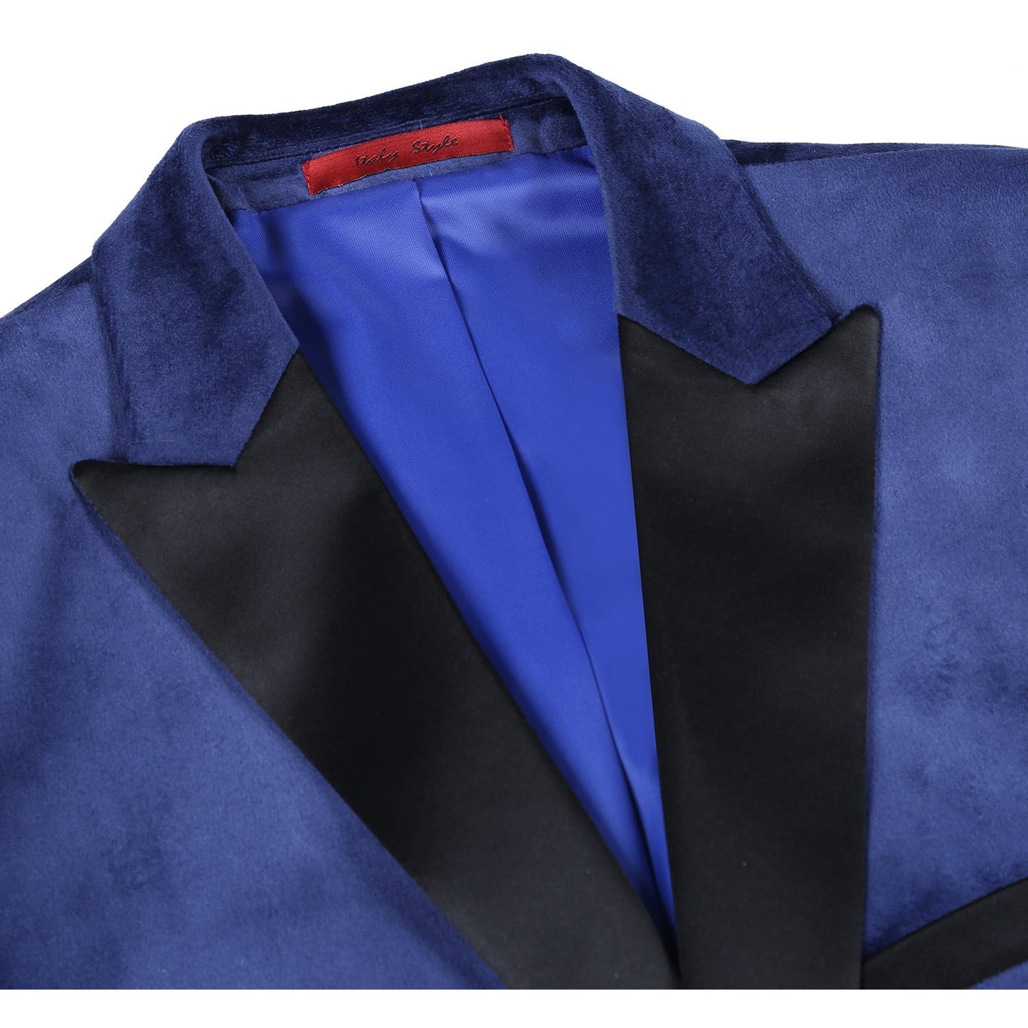 290-7 Men's Slim Fit Stretch Blue Tuxedo Blazer