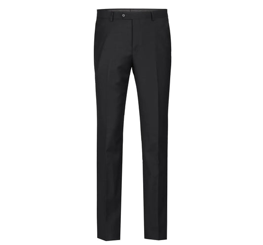 Renoir Black Slim Fit 100% Virgin Wool Suit Slacks 508-1