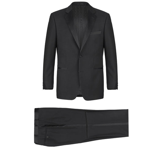 201-1 Men's Satin Notched Lapel 2-Piece Tuxedo Suit