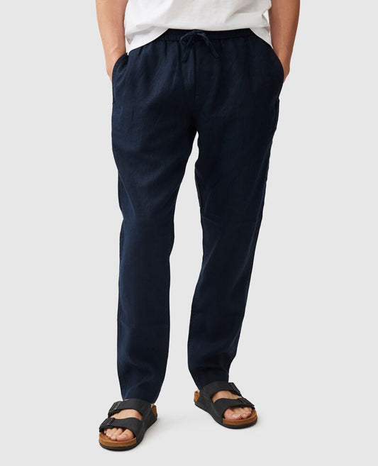 Rodd and Gunn Navy Linen Resort Pant