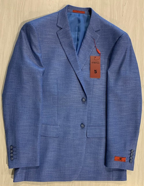 Renoir Light Blue Textured Slim Fit Sport Coat