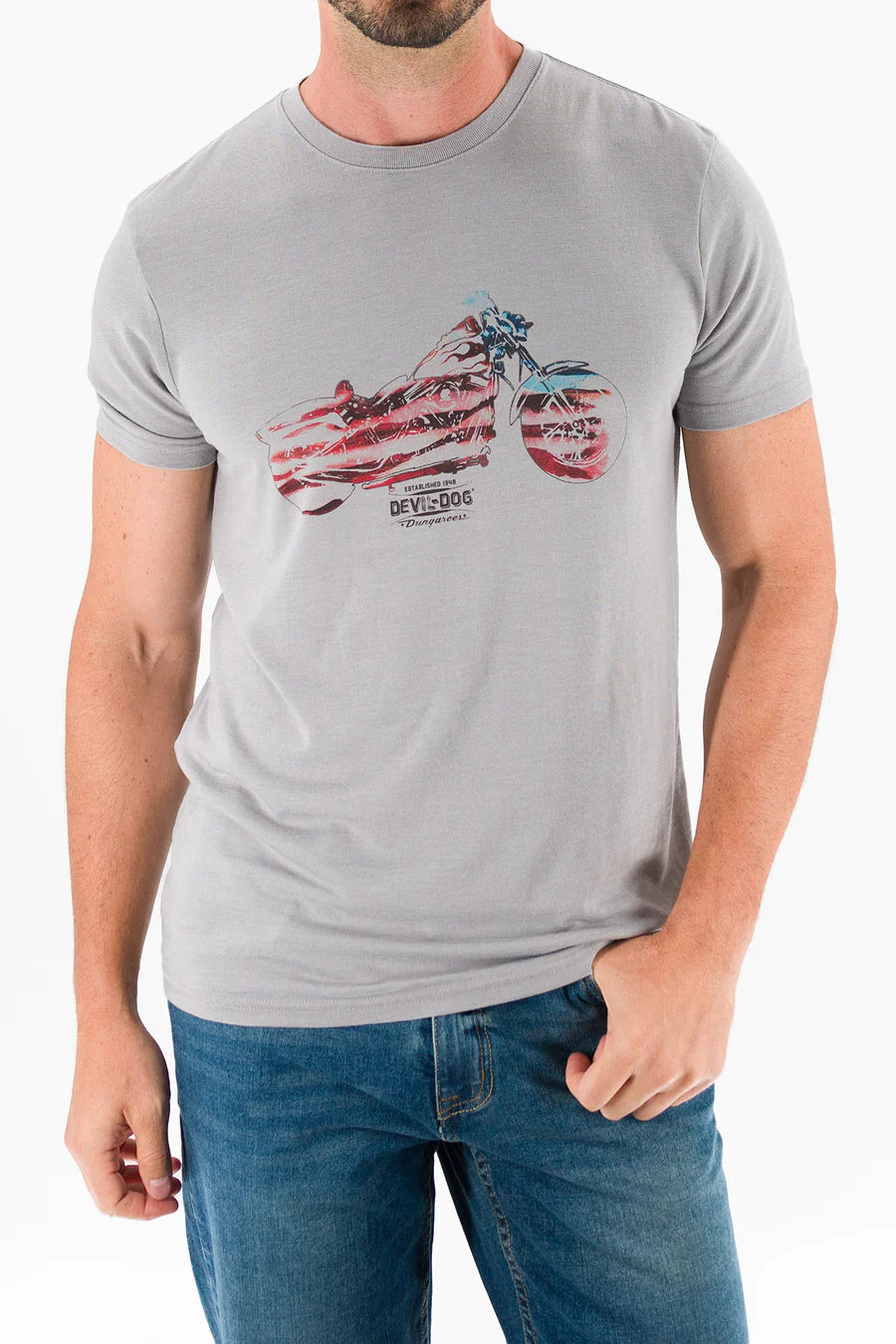 Devil Dog Heather Stone Easy Rider Tee