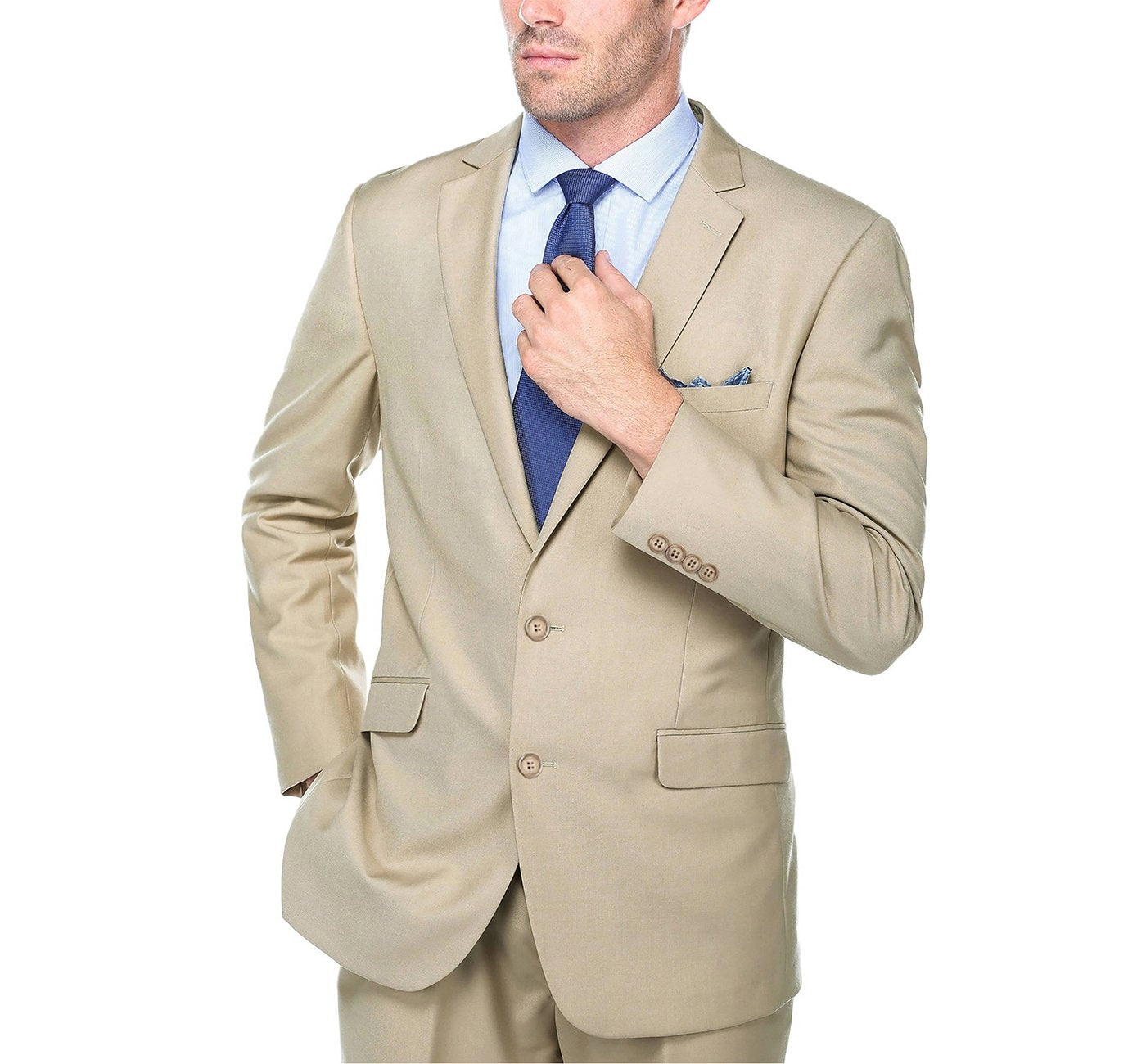 203-11 Men's 2-Piece Slim Fit Single Breasted Notch Lapel Suit
